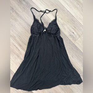 Victoria's Secret Black Lace Chemise
